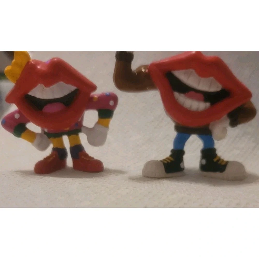 TANG LIPS SMILE Lot of 2 PVC figures 1989‎ General Mills Promo Applause